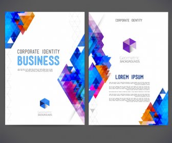 Geometrische Formen Geschäftsgrafiken Cover Vorlagen