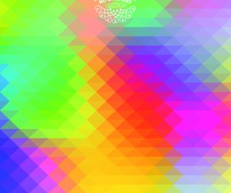 Geometric Shapes Colored Blurred Background Vector