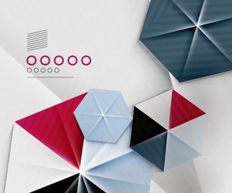Formas Geométricas Origami Background Vector