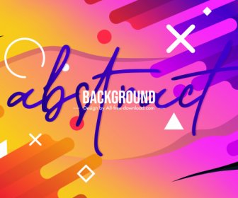 Geometrical Abstract Background Template Colorful Flat Decor