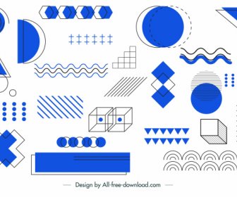 Geometris Latar Belakang Klasik Handdrawn Elemen Desain Sketsa