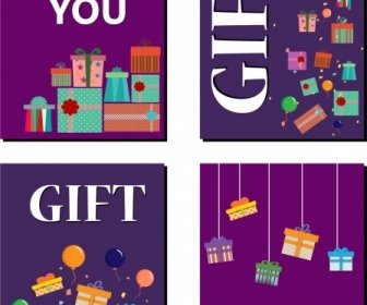 Gift Card Cover Sets Present Boxes Text Sdecor