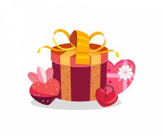 подарок валентинка икона сердце подарок 3d контур