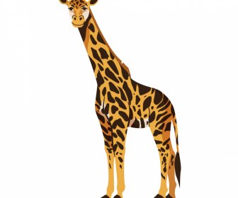 giraffe animal icon cute cartoon sketch