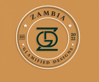 glamified designs zambia gdz logo template elegant flat circle decor