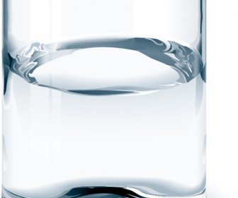玻璃杯和水向量