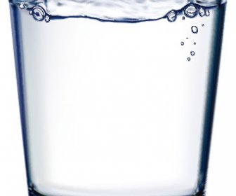 Glas-Tasse Und Wasser-Vektor