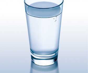 Glass Cup And Water Vector