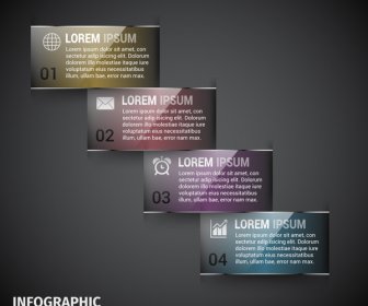 Etapa De Origami Vidro Estilo Infográfico