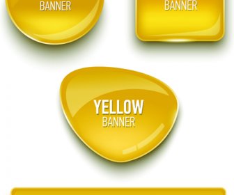 Glass Textured Color Banners Graphic Vector
