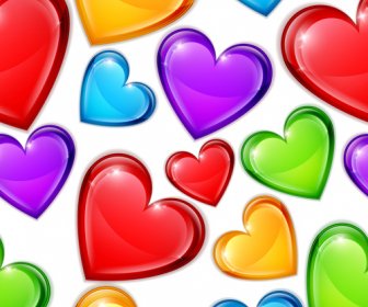 Pola Kaca Bertekstur Jantung Bentuk Hari Kasih Sayang