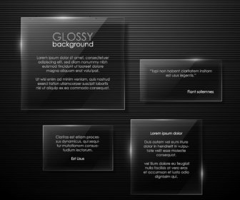 ガラス Web インターフェイス デザインのベクトル