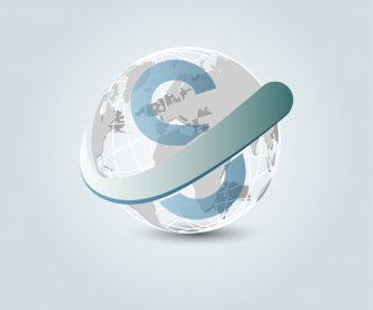 Globe Economy Designelement Dynamisches 3D-Design