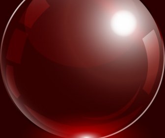 glossy sphere design red light effect style