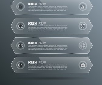 Glänzende Vertikale Sechseck Infografiken