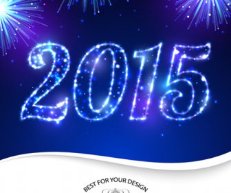 Glowing15 New Year Holiday Background Vector