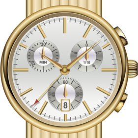 Gold Wristwatch Luxury Vector