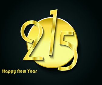 Golden Creative15 New Year Vector