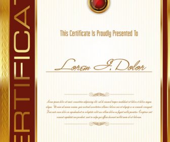 Modèle De Certificat Vecteur Cadre D'or