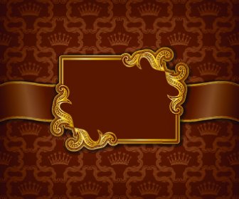 Golden Frame With Luxury Background