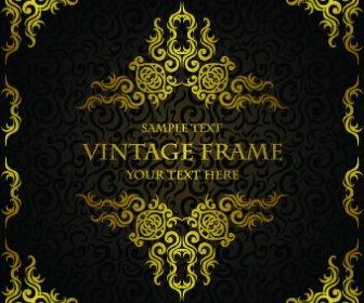 Golden Luxury Frame Vector Graphics