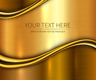 Golden Metallic Shiny Background Vector