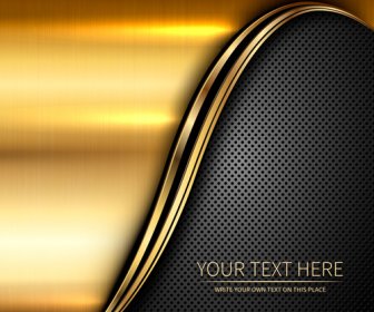 Golden Metallic Shiny Background Vector