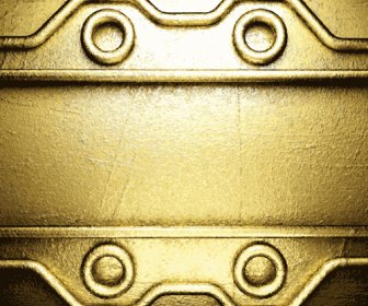金色の金属製ビンテージ背景デザインのベクトル