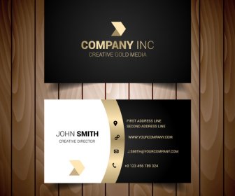 Golden Shades Of Grey Solid Corporate Business Card