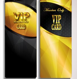 Cartões De Convite Vip Ouro Vector Design