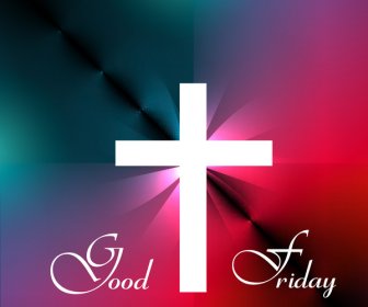 Good Friday Beautiful Background Cross For Colorful Vector Design