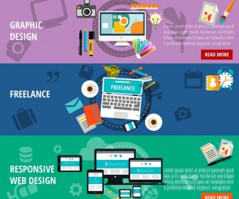 Graphic Design Profession Illustration With Various Colored Types