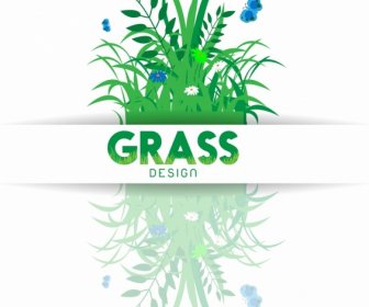 Grass Hintergrunddesign Grüne Reflexion