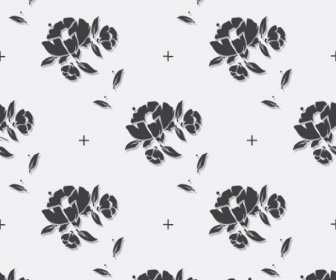 Gray Seamless Floral Background