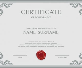 Gray Styles Certificates Template Vector