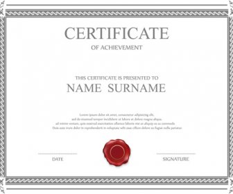 Gray Styles Certificates Template Vector