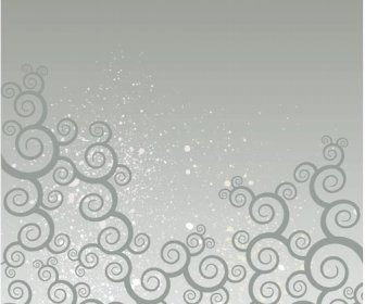 Gray Swirls Seamless Pattern Template Vector