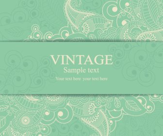 Graue Vintage-Stil Blumen Einladungen Karten Vektor