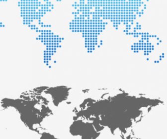 Abu-abu Dunia Peta Desain Vektor