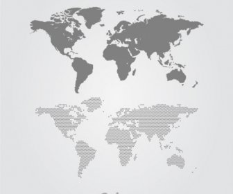 Gray World Maps