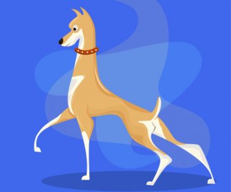 Deutsche Dogge Spezies Hund Symbol Hohe Beine Skizze