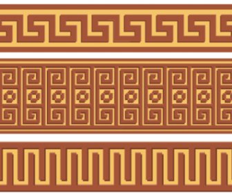 Griechischen Ornament Muster Grenzen Vektor