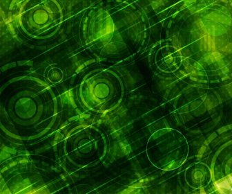 Green Abstract Background Various Circles Decoration