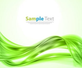 Green Abstract Wave Background Vector Illustration