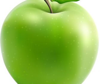 เวกเตอร์แอปเปิ้ลสีเขียว