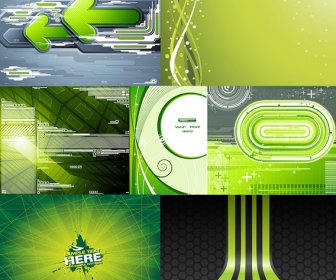 Green Background Design Elements