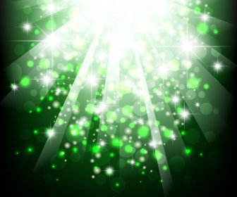Green Bokeh Light Background Vector Illustration