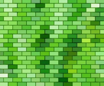 Grünen Ziegel Wand Textur Hintergrund Vektor