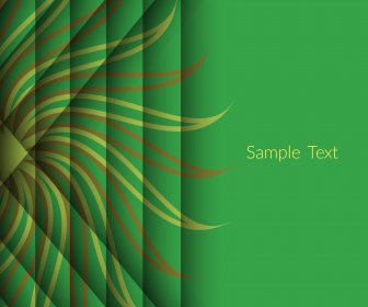 Green Color Abstract Background With Flower