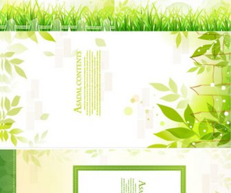 Green Cornice Decorativa Vettore